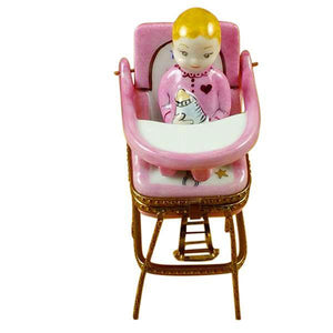 Baby High Chair - Pink Limoges Box by Rochard™-Limoges Box-Rochard-Top Notch Gift Shop