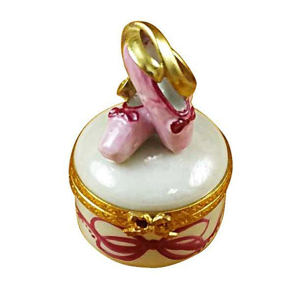 Ballet Shoes On Round Limoges Box by Rochard™-Limoges Box-Rochard-Top Notch Gift Shop