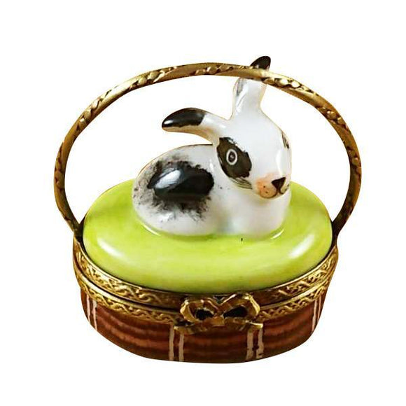 Basket with Mini Rabbit Limoges Box by Rochard™-Limoges Box-Rochard-Top Notch Gift Shop