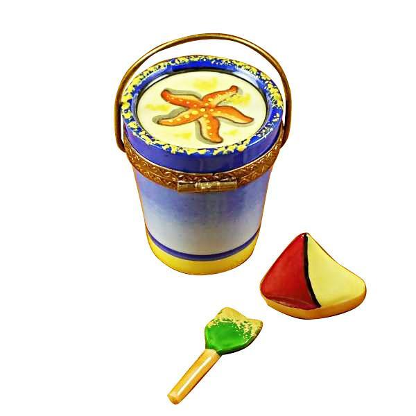 Beachpail with Sailboat & Shovel Limoges Box by Rochard™-Limoges Box-Rochard-Top Notch Gift Shop