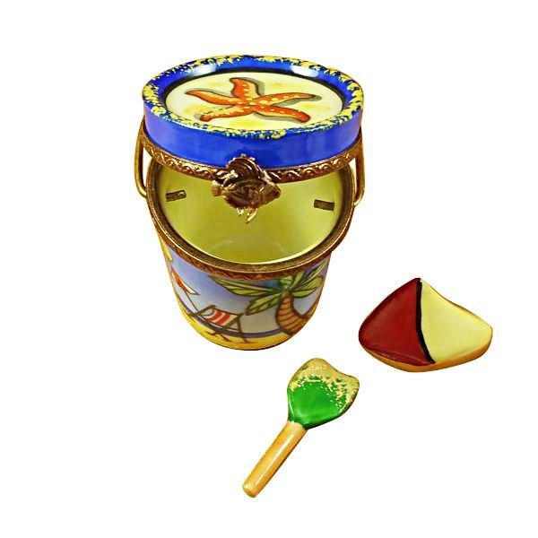 Beachpail with Sailboat & Shovel Limoges Box by Rochard™-Limoges Box-Rochard-Top Notch Gift Shop