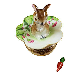 Brown Bunny with Carrot Limoges Box by Rochard™-Limoges Box-Rochard-Top Notch Gift Shop