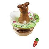 Brown Bunny with Carrot Limoges Box by Rochard™-Limoges Box-Rochard-Top Notch Gift Shop