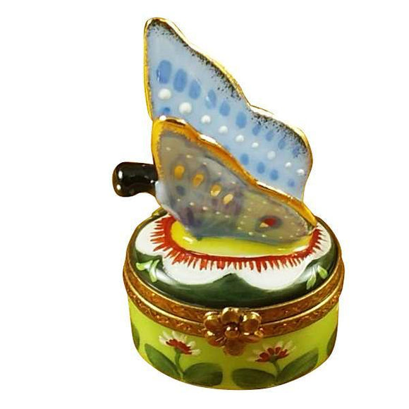 Butterfly Blue-Gold Limoges Box by Rochard™-Limoges Box-Rochard-Top Notch Gift Shop