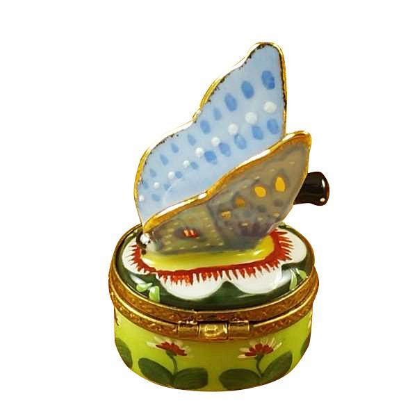 Butterfly Blue-Gold Limoges Box by Rochard™-Limoges Box-Rochard-Top Notch Gift Shop