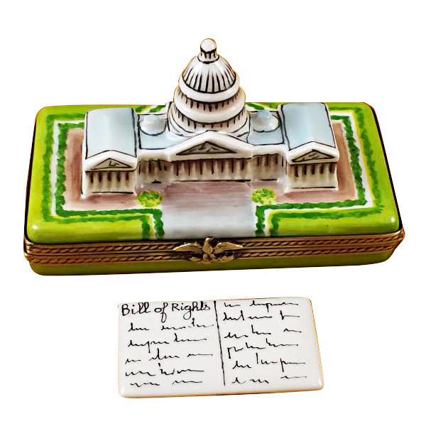 Capital Dome With Removable Bill Of Rights Limoges Box by Rochard™-Limoges Box-Rochard-Top Notch Gift Shop