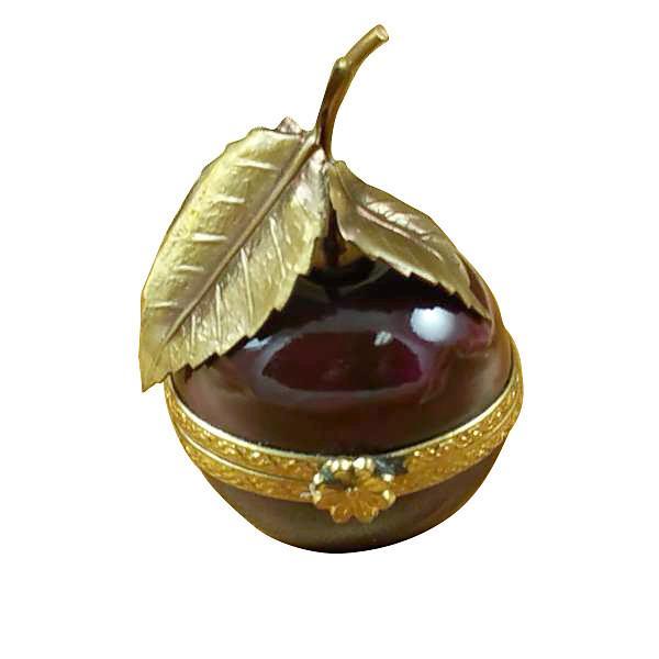 Cherry with Brass Stem Limoges Box by Rochard™-Limoges Box-Rochard-Top Notch Gift Shop