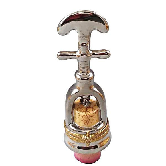 Corkscrew Platinum Limoges Box by Rochard™-Limoges Box-Rochard-Top Notch Gift Shop