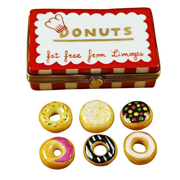 Donut Box with Six Donuts Limoges Box by Rochard™-Limoges Box-Rochard-Top Notch Gift Shop