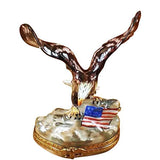 Eagle with American Flag Limoges Box by Rochard™-Limoges Box-Rochard-Top Notch Gift Shop