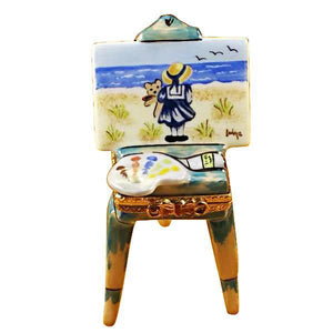 Easel with Girl & Seashore Limoges Box by Rochard™-Limoges Box-Rochard-Top Notch Gift Shop