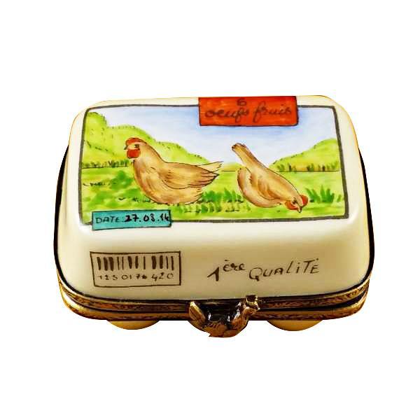 Eggs In Carton Limoges Box by Rochard™-Limoges Box-Rochard-Top Notch Gift Shop