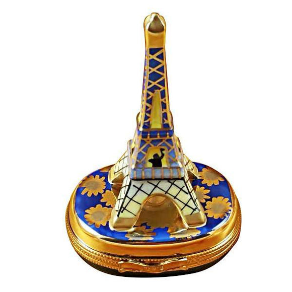 Eiffel Tower Gold On Blue Base Limoges Box by Rochard™-Limoges Box-Rochard-Top Notch Gift Shop