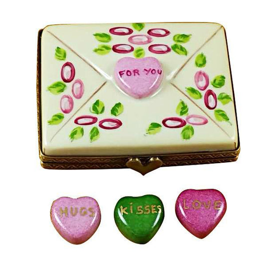 Envelope - For You with 3 Hearts Limoges Box by Rochard™-Limoges Box-Rochard-Top Notch Gift Shop