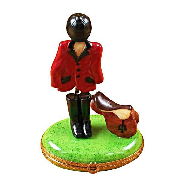 Equestrian Outfit with Saddle Limoges Box by Rochard™-Limoges Box-Rochard-Top Notch Gift Shop