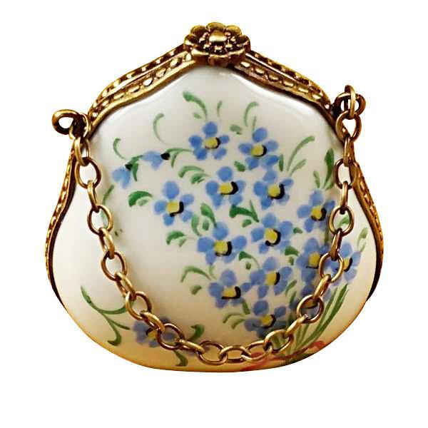 Forget Me Not Handbag Limoges Box by Rochard™-Limoges Box-Rochard-Top Notch Gift Shop