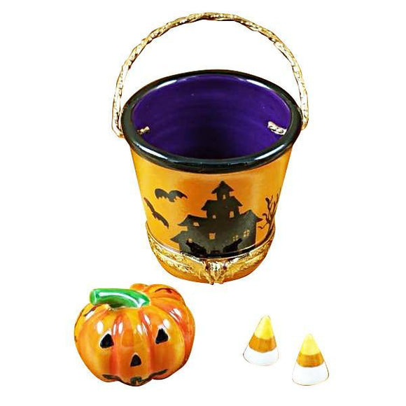 Halloween Pail with Pumpkin Limoges Box by Rochard™-Limoges Box-Rochard-Top Notch Gift Shop