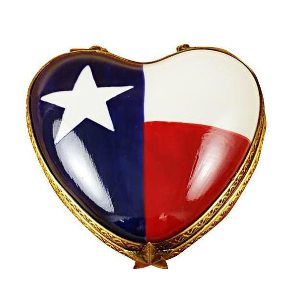 Heart - Texas Flag Limoges Box by Rochard™-Limoges Box-Rochard-Top Notch Gift Shop
