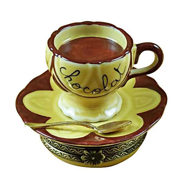 Hot Chocolate Cup & Saucer Limoges Box by Rochard™-Limoges Box-Rochard-Top Notch Gift Shop