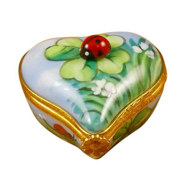 Lady Bug On Heart Limoges Box by Rochard™-Limoges Box-Rochard-Top Notch Gift Shop