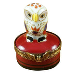 Little Indian Owl On Small Red Box Limoges Box by Rochard™-Limoges Box-Rochard-Top Notch Gift Shop