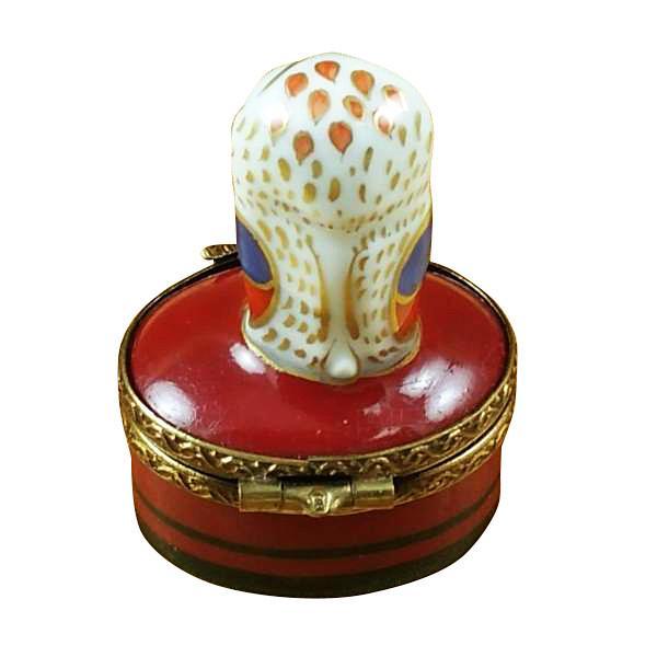 Little Indian Owl On Small Red Box Limoges Box by Rochard™-Limoges Box-Rochard-Top Notch Gift Shop