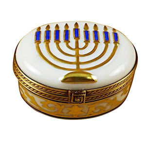 Menorah-White Limoges Box by Rochard™-Limoges Box-Rochard-Top Notch Gift Shop