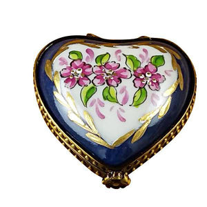 Mini Heart Roses On Blue Base Limoges Box by Rochard™-Limoges Box-Rochard-Top Notch Gift Shop