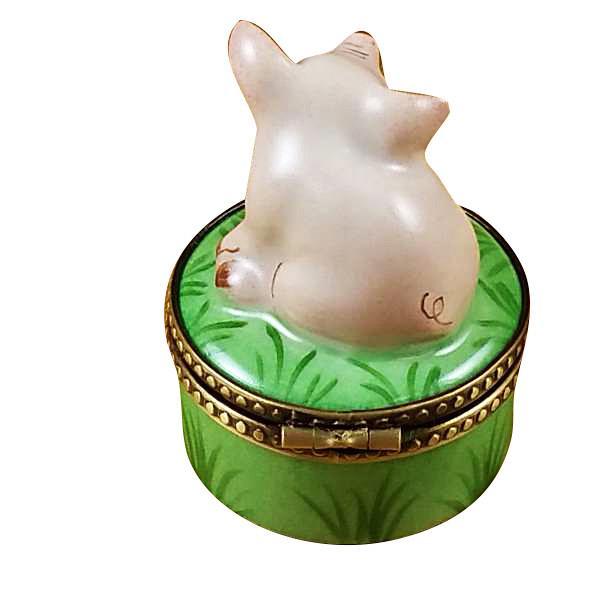 Mini Pig On Green Base Limoges Box by Rochard™-Limoges Box-Rochard-Top Notch Gift Shop