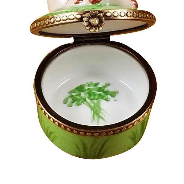 Mini Pig On Green Base Limoges Box by Rochard™-Limoges Box-Rochard-Top Notch Gift Shop