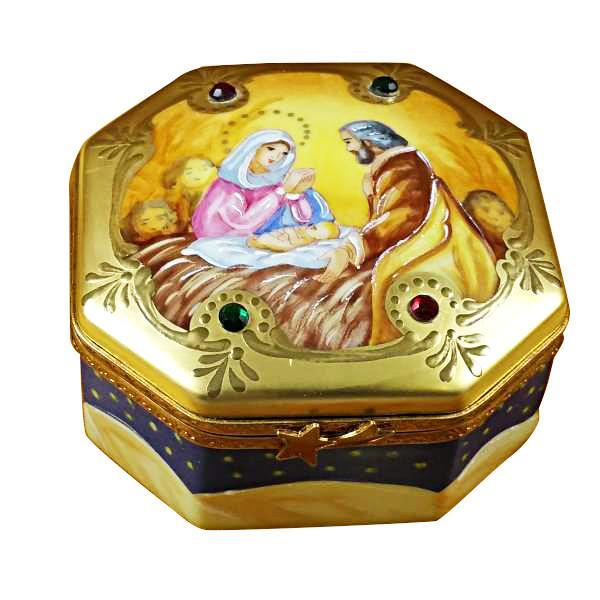 Nativity Octagon Limoges Box by Rochard™-Limoges Box-Rochard-Top Notch Gift Shop