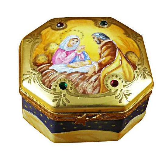 Nativity Octagon Limoges Box by Rochard™-Limoges Box-Rochard-Top Notch Gift Shop