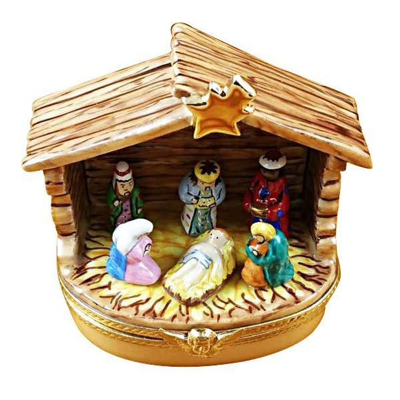 Nativity Stable Limoges Box by Rochard™-Limoges Box-Rochard-Top Notch Gift Shop