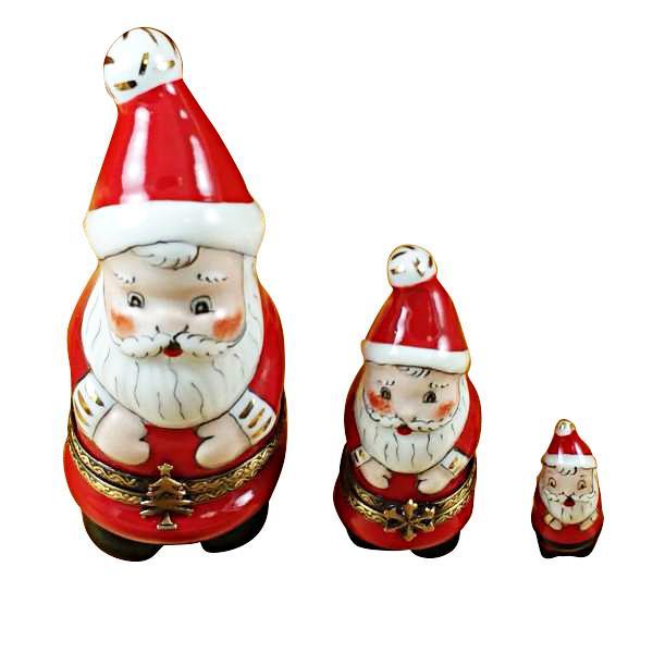 Nest Santa with Ball On Cap Limoges Box by Rochard™-Limoges Box-Rochard-Top Notch Gift Shop