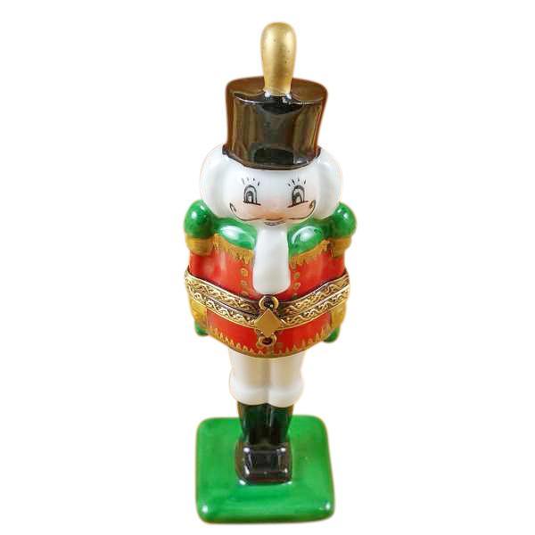 Nutcracker On Flat Green Base Limoges Box by Rochard™-Limoges Box-Rochard-Top Notch Gift Shop