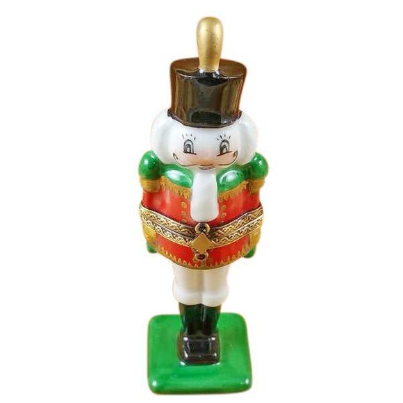 Nutcracker On Flat Green Base Limoges Box by Rochard™-Limoges Box-Rochard-Top Notch Gift Shop