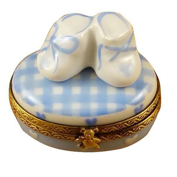 Oval - It'S A Boy with Shoes Limoges Box by Rochard™-Limoges Box-Rochard-Top Notch Gift Shop