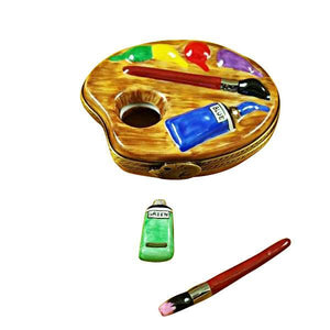 Painter's Palette with Paints Limoges Box by Rochard™-Limoges Box-Rochard-Top Notch Gift Shop