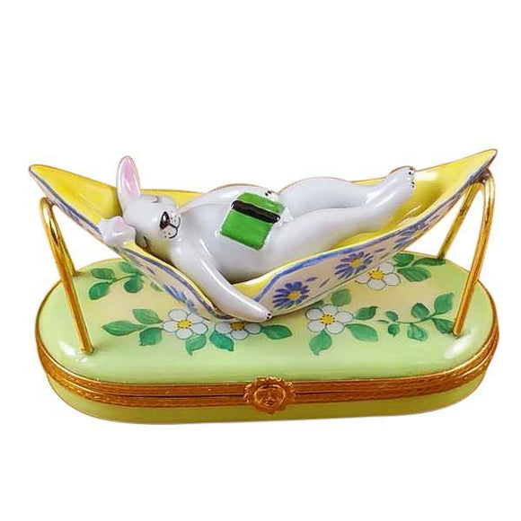 Rabbit In Hammock Limoges Box by Rochard™-Limoges Box-Rochard-Top Notch Gift Shop