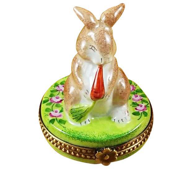 Rabbit With Carrot Limoges Box by Rochard™-Limoges Box-Rochard-Top Notch Gift Shop