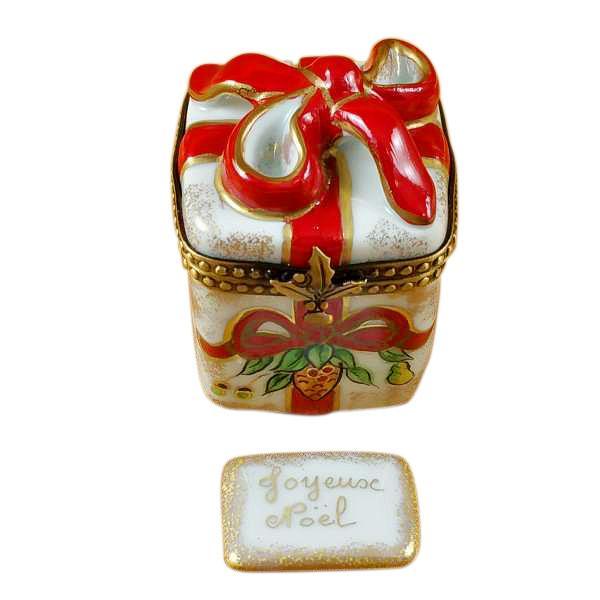 Red Ribbon Christmas Box Limoges Box by Rochard™-Limoges Box-Rochard-Top Notch Gift Shop