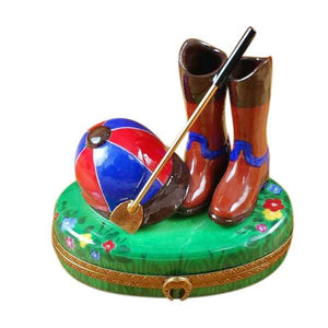 Riding Set with Hat/Stick/Boots Limoges Box by Rochard™-Limoges Box-Rochard-Top Notch Gift Shop