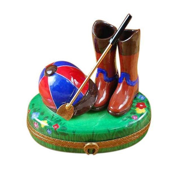 Riding Set with Hat/Stick/Boots Limoges Box by Rochard™-Limoges Box-Rochard-Top Notch Gift Shop