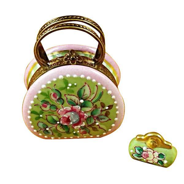 Round Purse with Coin Wallet Victoria Limoges Box by Rochard™-Limoges Box-Rochard-Top Notch Gift Shop