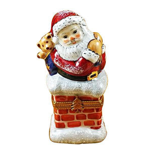 Santa In Chimney Limoges Box by Rochard™-Limoges Box-Rochard-Top Notch Gift Shop