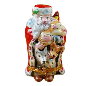 Santa with Animals Limoges Box by Rochard™-Limoges Box-Rochard-Top Notch Gift Shop