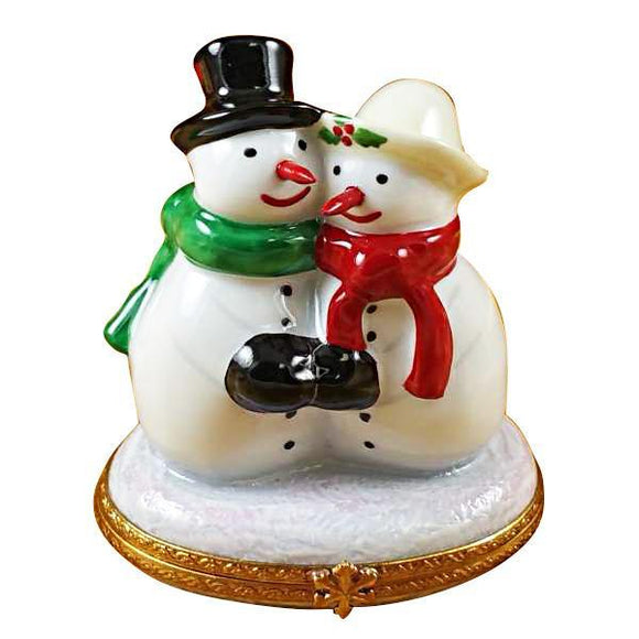 Snowman Couple Limoges Box by Rochard™-Limoges Box-Rochard-Top Notch Gift Shop