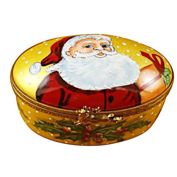 Studio Collection - Oval with Santa Claus Limoges Box by Rochard™-Limoges Box-Rochard-Top Notch Gift Shop