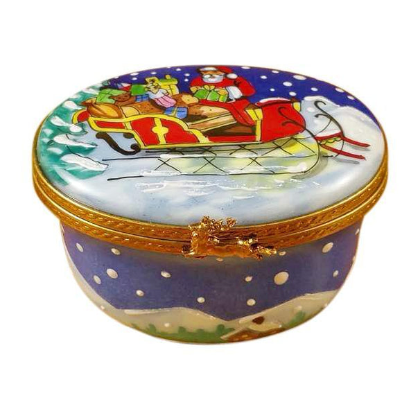 Studio Collection-Santa In Sleigh Limoges Box by Rochard™-Limoges Box-Rochard-Top Notch Gift Shop