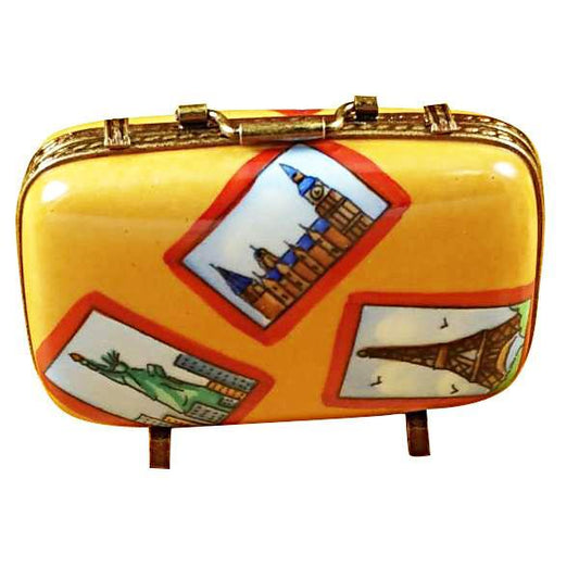 Suitcase With Large Tags Limoges Box by Rochard™-Limoges Box-Rochard-Top Notch Gift Shop